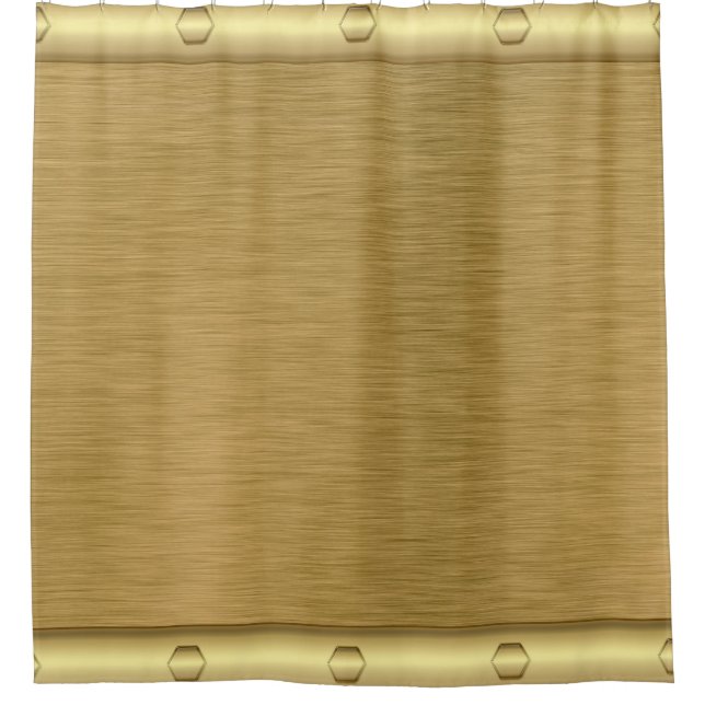 Metal texture gold surface shower curtain (Front)
