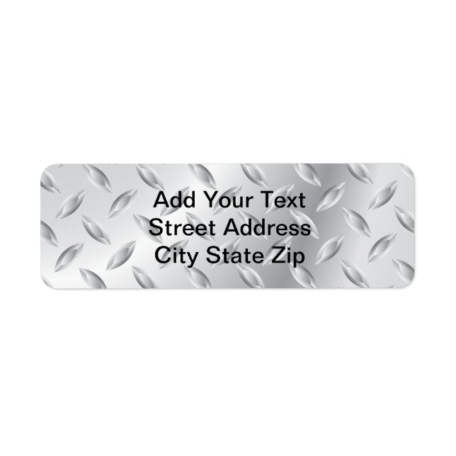 Metal Texture Return Address Label (Front)