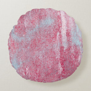 Metal texture with scratches and cracks abstract,  round cushion