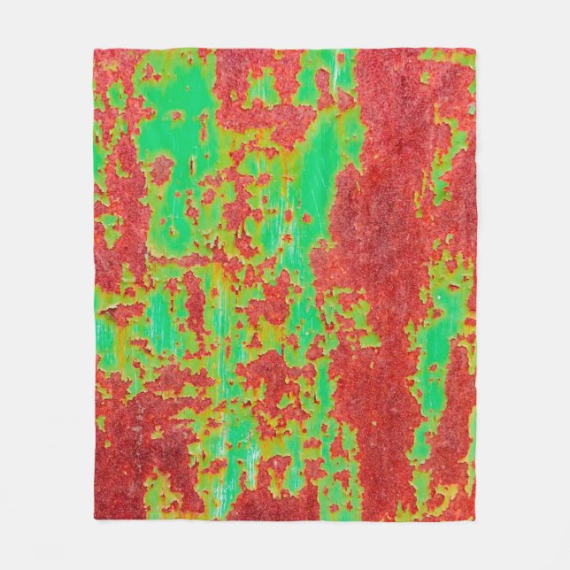 Metal texture with scratches and cracks effect, ab fleece blanket (Front)