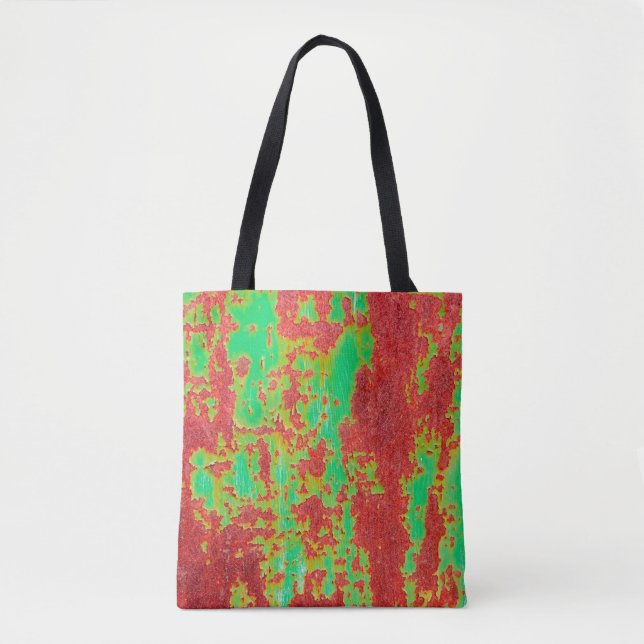 Metal texture with scratches and cracks effect, ab tote bag (Front)