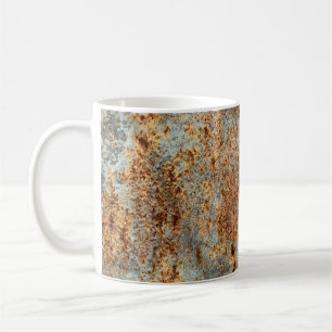 Metal texture with scratches and cracks. Vintage d Coffee Mug
