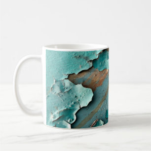 Metal texture with scratches and cracksabstract, a coffee mug
