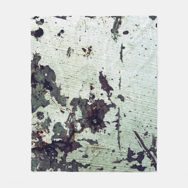 Metal texture with scratches and cracksabstract, a fleece blanket (Front)