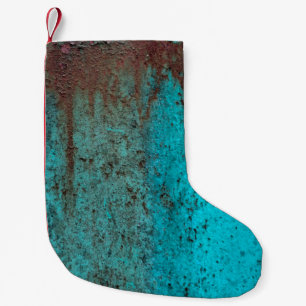 Metal texture with scratches and cracksabstract, a small christmas stocking