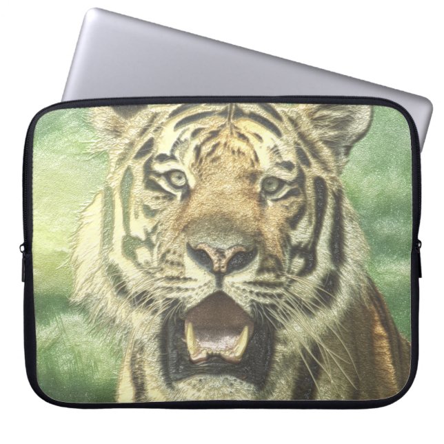 metal tiger laptop sleeve (Front)