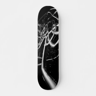 Metal Tubes Abstract - Retro Skateboard