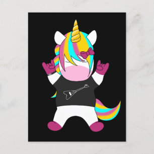 Metal Unicorn Postcard