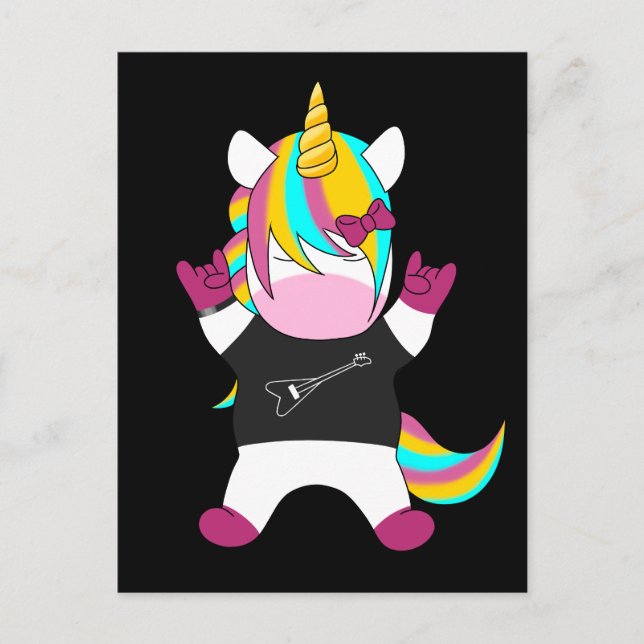 Metal Unicorn Postcard (Front)