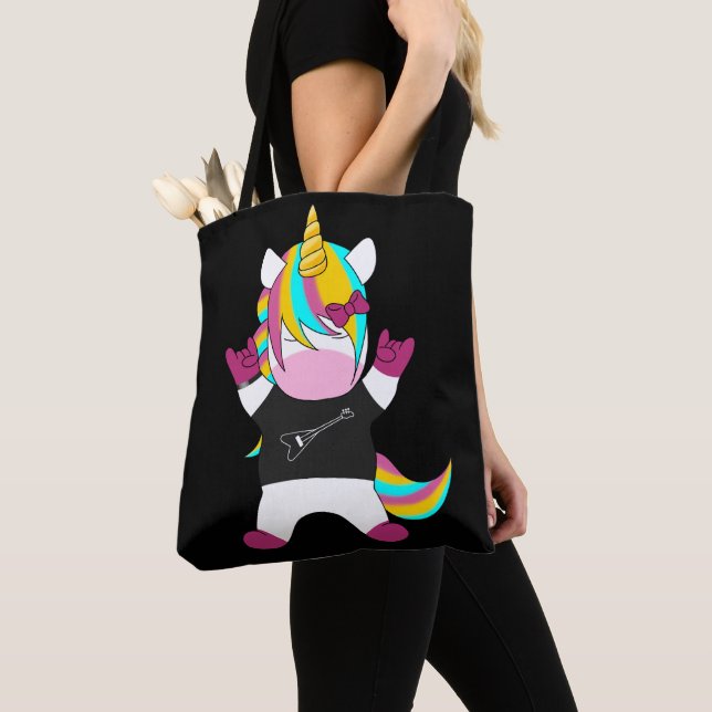 Metal Unicorn Tote Bag (Close Up)