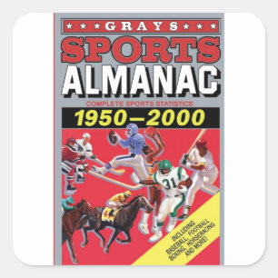 Metal Wall Art  Sports Almanac Square Sticker