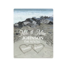 Metal Wall Art - Two Hearts In The Sand