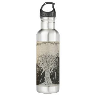 Metal water bottle w/original art by Tony Cimino