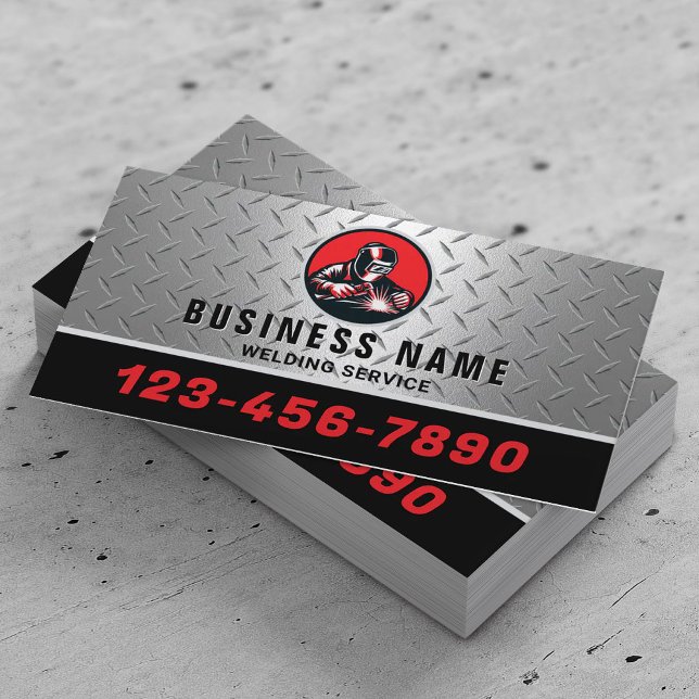 Metal Welding & Fabrication Professional Welder Business Card (Creator Uploaded)