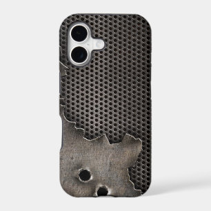 Metal with bullet holes background