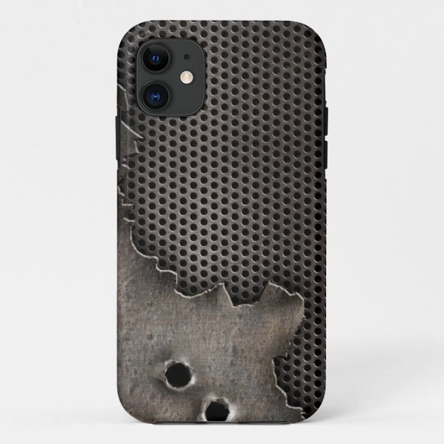 Metal with bullet holes background Case-Mate iPhone case (Back)
