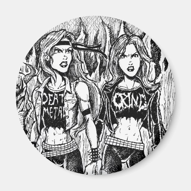 Metal Women Magnet (Front)