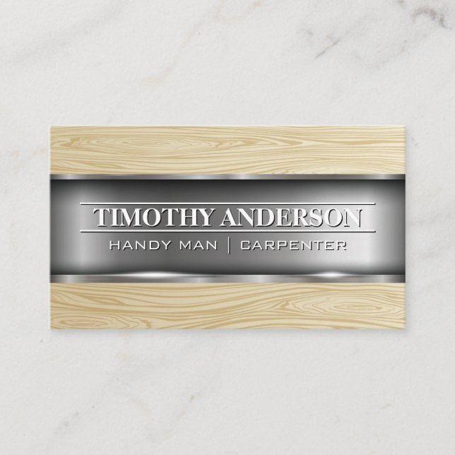 Metal Wood | Building Material Business Card (Front)
