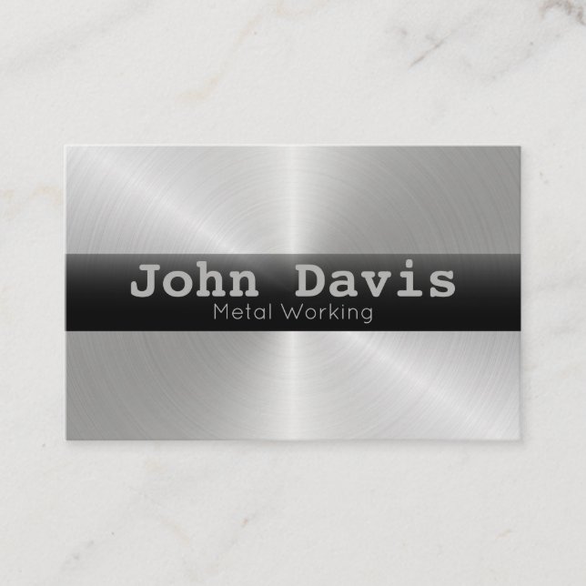 Metal Working business card (Front)