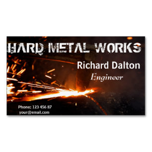 Metal works 	Magnetic business card