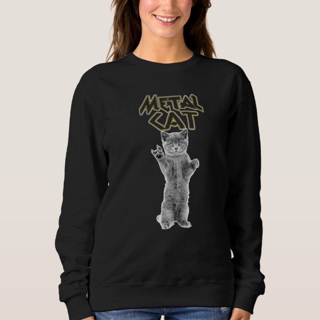 Metalcats Vaporware Art Meow Love Music For Fan Sweatshirt (Front)