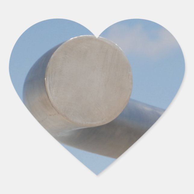 Metalic Blue Skies Heart Sticker (Front)