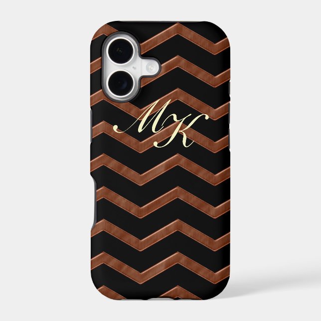 Metalic Bronze Zig Zag Pattern (Back)