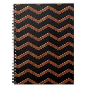 Metalic Bronze Zig Zag Pattern Notebook