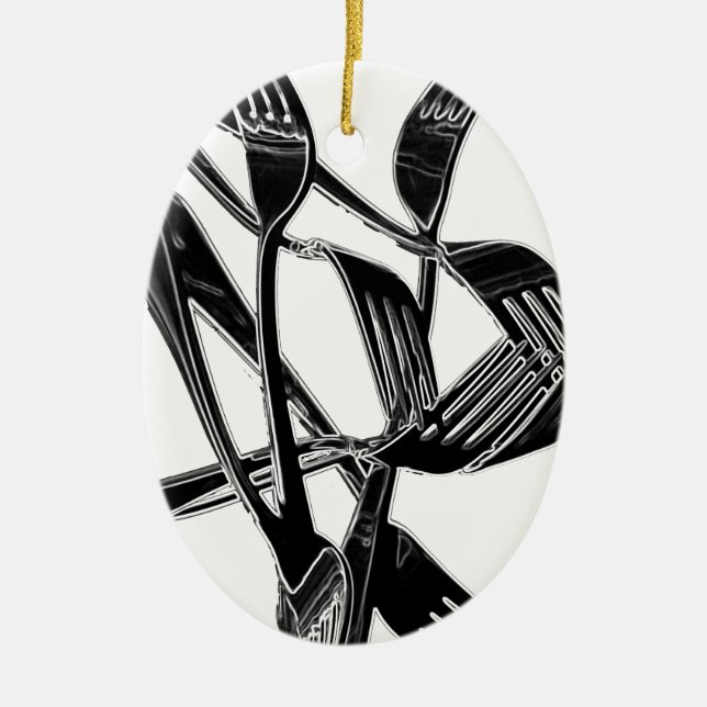 Metalic Ceramic Ornament (Front)