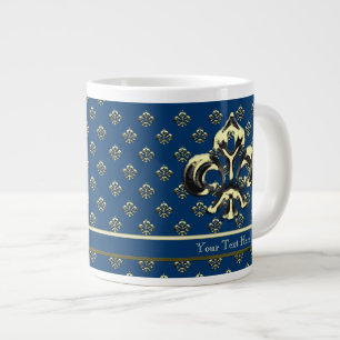 Metalic Fleur de lis (Gold) Large Coffee Mug