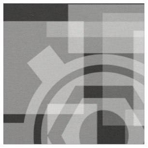 Metalic Grey Geometric Fabric