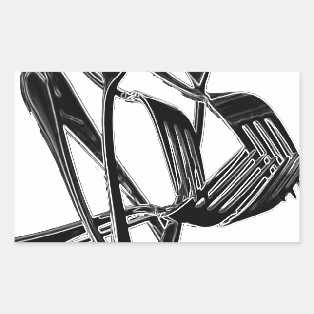 Metalic Rectangular Sticker (Front)