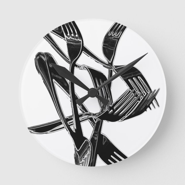 Metalic Round Clock (Front)