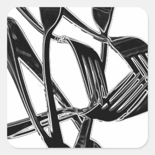 Metalic Square Sticker