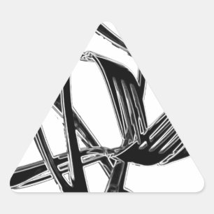 Metalic Triangle Sticker