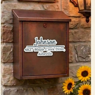 Metall Family Name & Address Mailbox Personalised