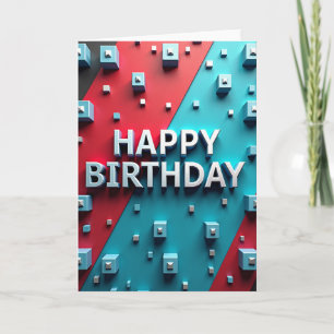 Metallic 3D Birthday Card