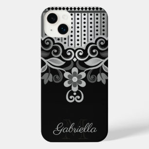 Metallic Abstract Floral iPhone 14 Plus Case