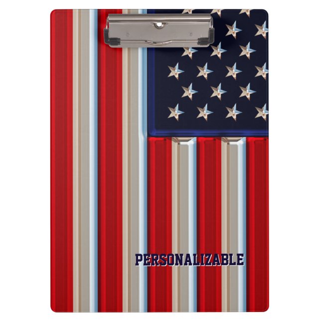Metallic American Flag Clipboard (Front)