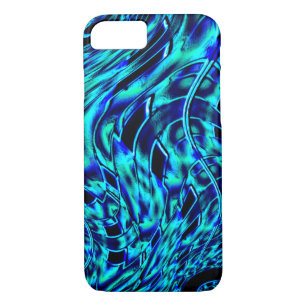 Metallic and crooked illusion, blue to green image iPhone 8/7 case