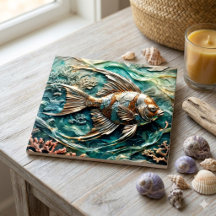 Metallic Angelfish Marine Life Decor
