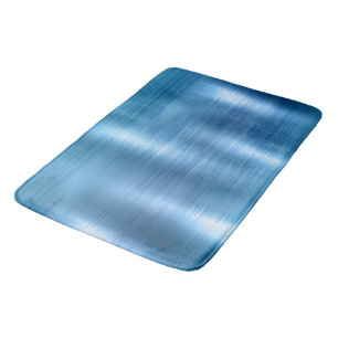 Metallic Aqua Blue  Bath Mat