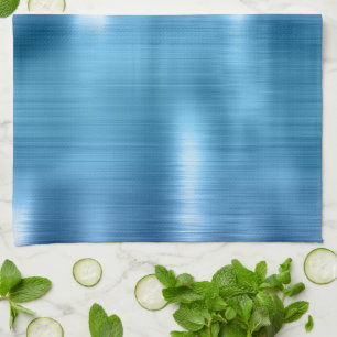 Metallic Aqua Blue  Tea Towel