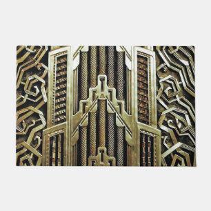 Metallic art nouveau design, vintage,elegant,chic, doormat