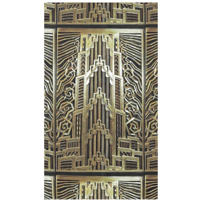 Metallic art nouveau design, vintage,elegant,chic, tablecloth (Front)