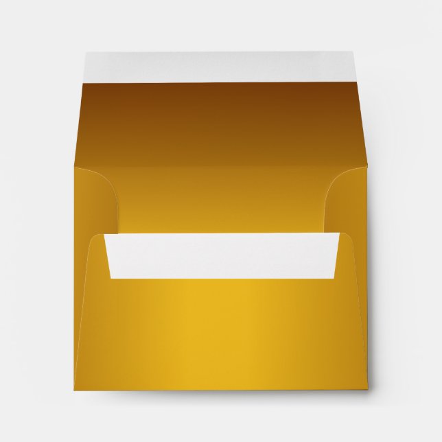 Metallic Autumn Gold Note Card Envelope (Back (Bottom))