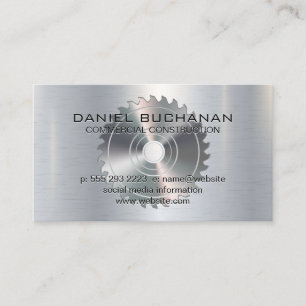 Metallic Background   Circular Saw Business Card