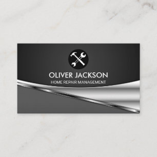 Metallic Background Hardware Tools Business Card