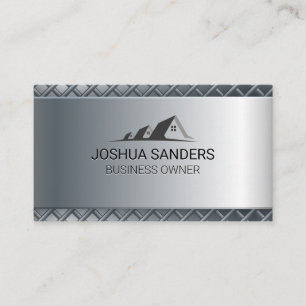 Metallic Background Realtor Business Card
