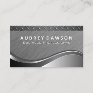 Metallic Background   Steel Business Card